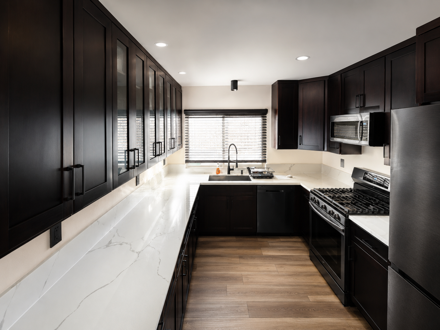 Kitchen reconstruction after property damage restoration