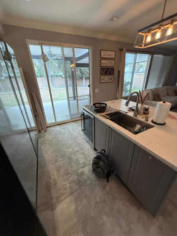 Kitchen after water damage mitigation in Ontario CA