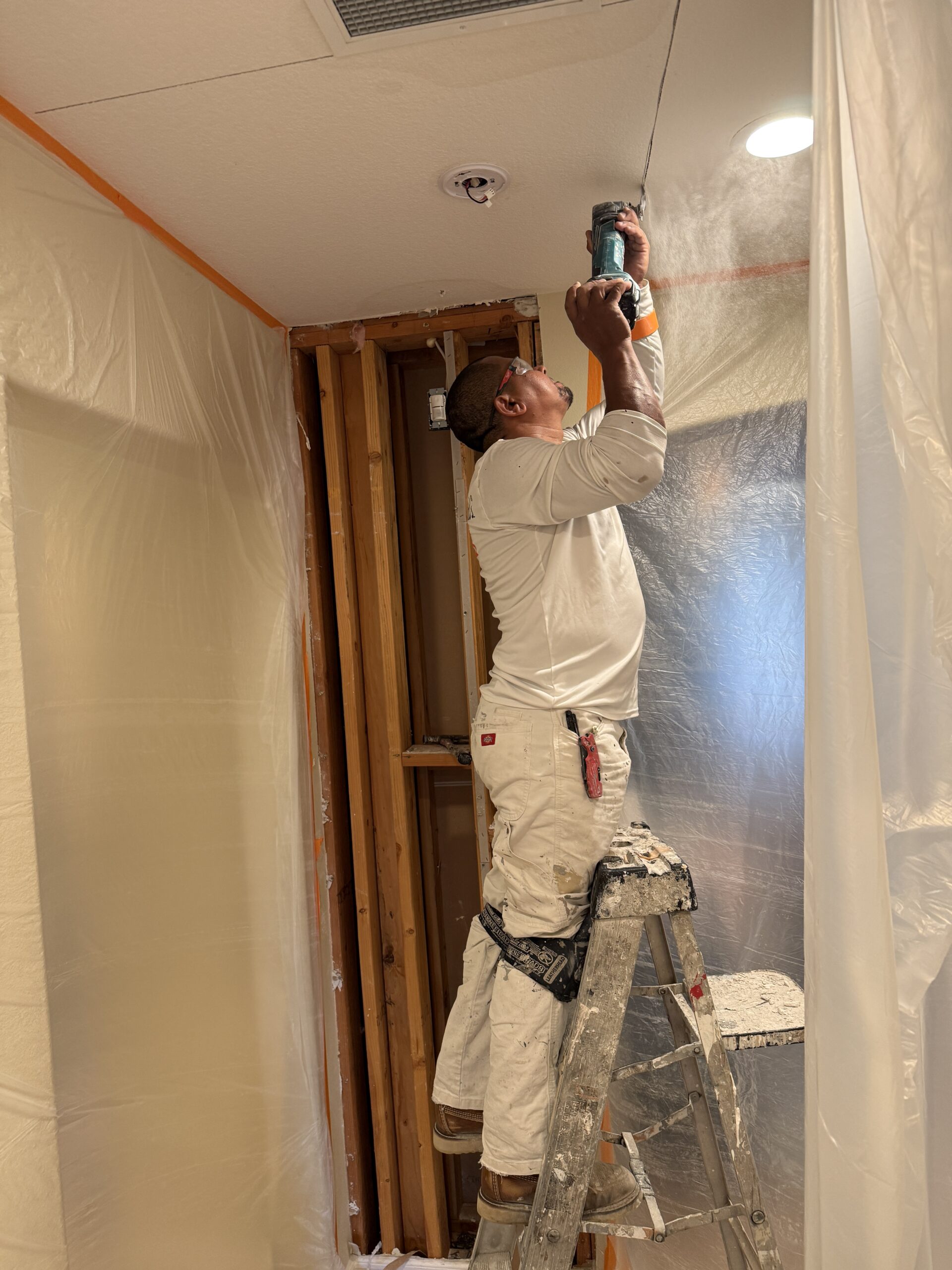 Water damage restoration in Riverside County home