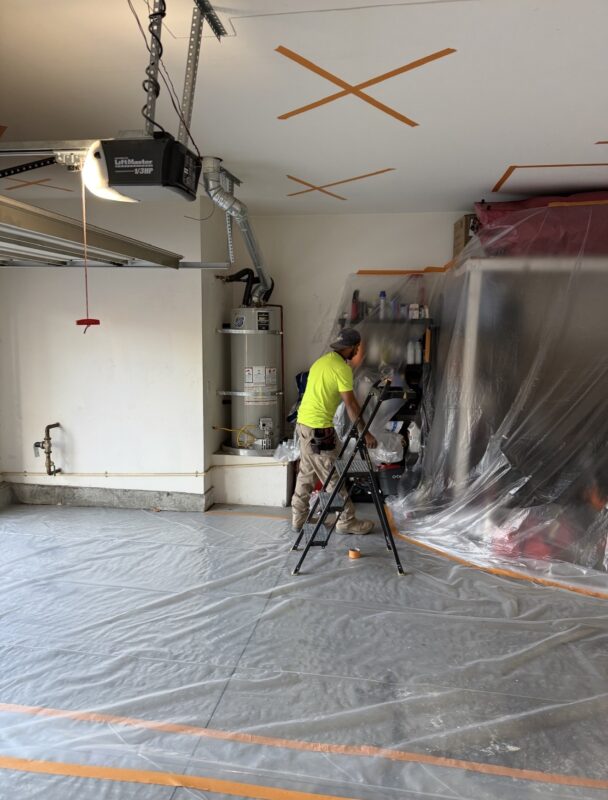 Floor protection before water damage mitigation in Chino CA