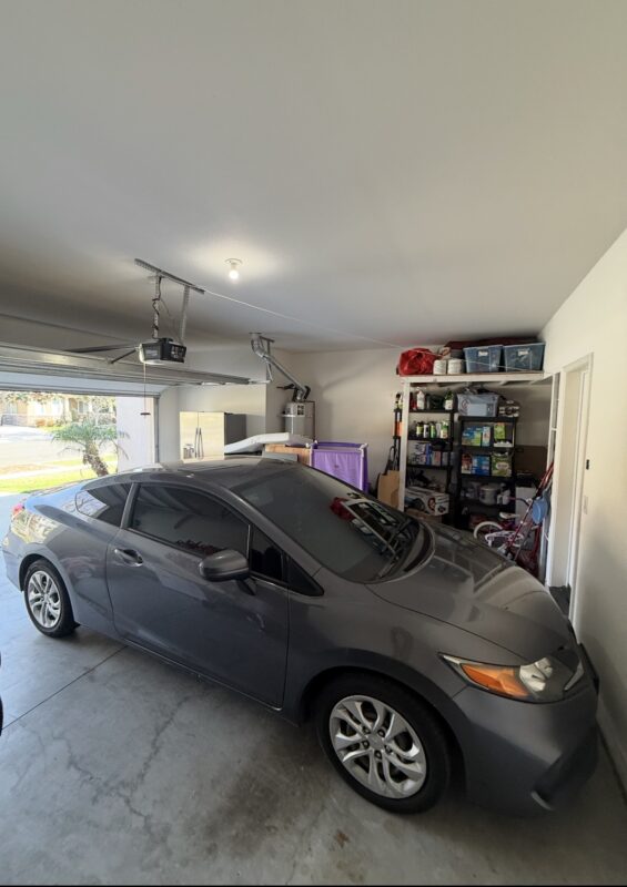 Finished garage reconstruction after water damage in Chino CA